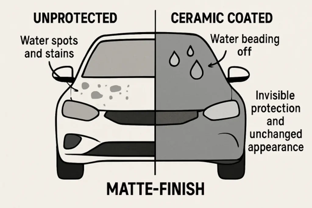 How Ceramic Coating Helps Preserve Matte Finishes in Cars Without Altering the Look